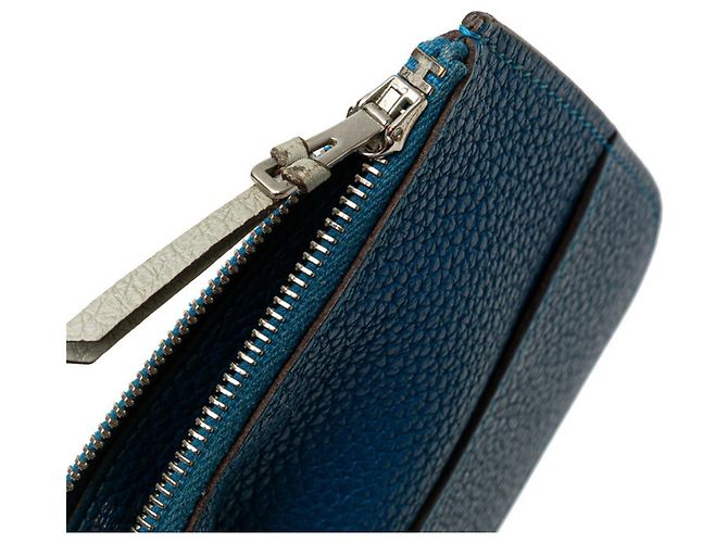 Hermès Dogon Duo GM Langbörse Blau Grau - Ansicht 9
