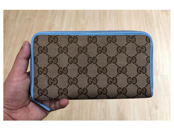 Dionysus Gucci Long Zip Wallet Blue Exotic Leather - view 2