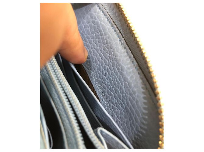 Dionysus Gucci Long Zip Wallet Blue Exotic Leather - view 6
