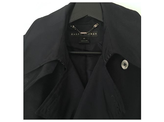 Trench Ralph Lauren Blu Notte Seta e Poliestere Blu navy Blu scuro - vista 4