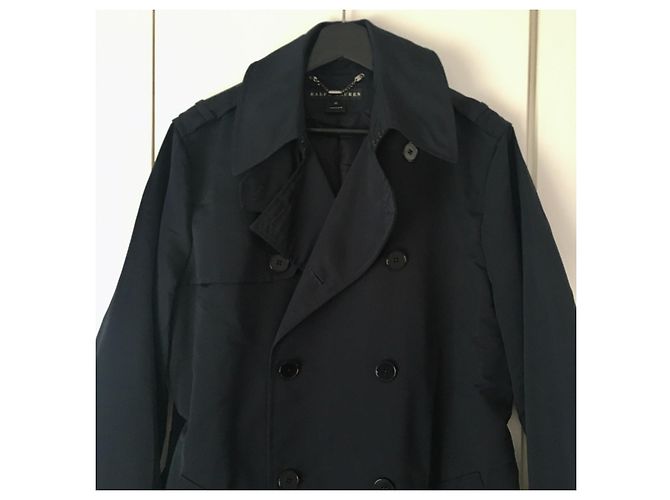 Trench Ralph Lauren Blu Notte Seta e Poliestere Blu navy Blu scuro - vista 7