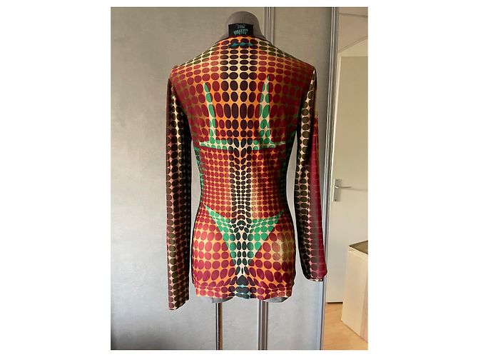 Jean Paul Gaultier Top de punto Cyber Dots Multicolor - vista 4