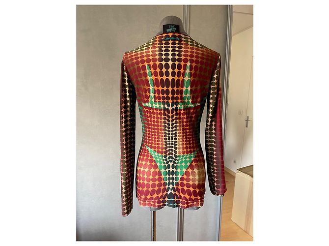 Jean Paul Gaultier Top de punto Cyber Dots Multicolor - vista 5