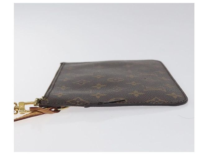 Pochette Neverfull Louis Vuitton in tela Monogram piccola Marrone - vista 4