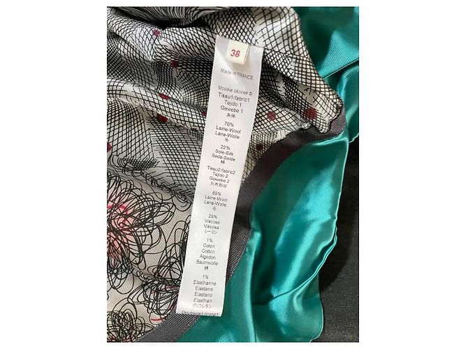 Giacca Kimono Kenzo in lana grigio scuro e oro Grigio antracite Gold hardware - vista 13