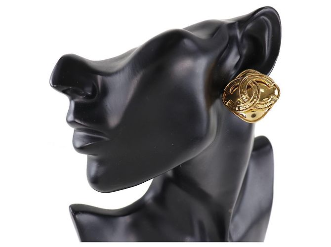 Orecchini a clip vintage CC in metallo di Chanel D'oro - vista 5