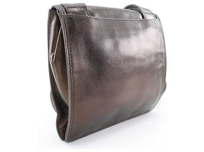 Chanel Vintage Schultertasche aus Leder Braun - Ansicht 3