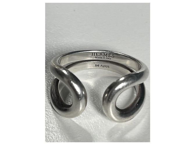 Hermès LIMA Ring aus Silber Größe 56 Grau - Ansicht 3