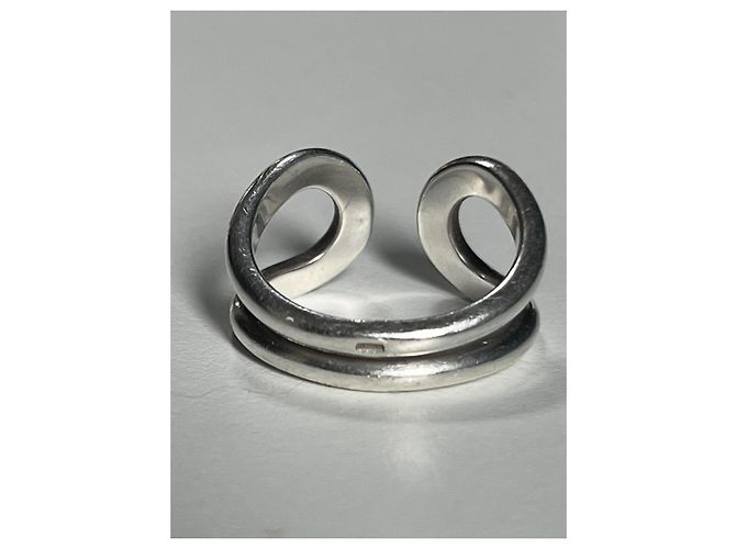 Hermès LIMA Ring aus Silber Größe 56 Grau - Ansicht 6