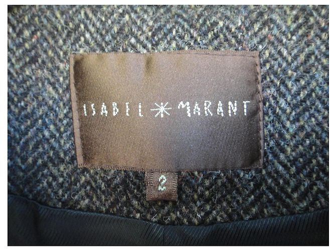 Isabel Marant Jacke aus Harris Tweed Dunkelgrau Anthrazitgrau - Ansicht 3