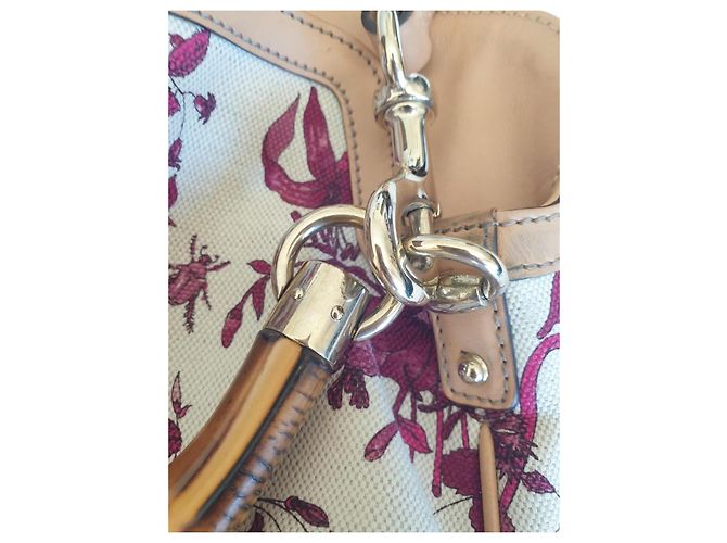 Dionysus Borsa a spalla Gucci BAMBOO FLORAL Bianco sporco - vista 6