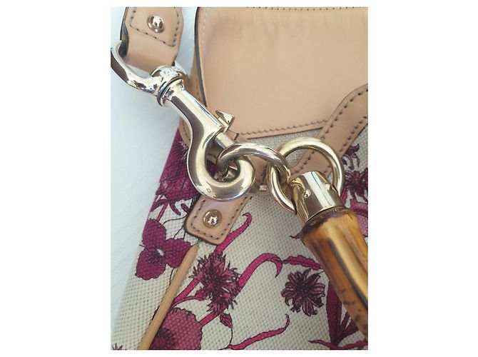 Dionysus Borsa a spalla Gucci BAMBOO FLORAL Bianco sporco - vista 7