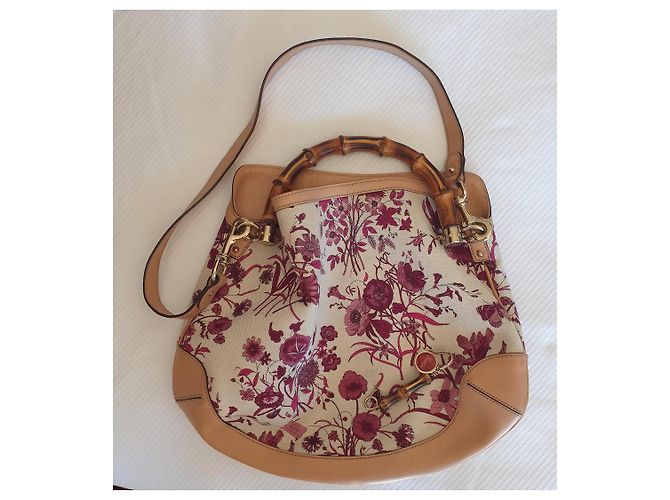 Dionysus Borsa a spalla Gucci BAMBOO FLORAL Bianco sporco - vista 8