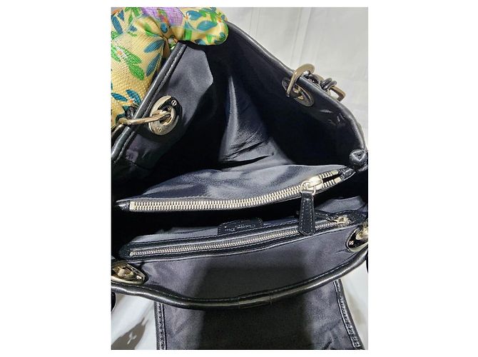 CHRISTIAN DIOR Borsa Tote Charming Lock in Satin Cannage Trapuntato Nero - vista 6
