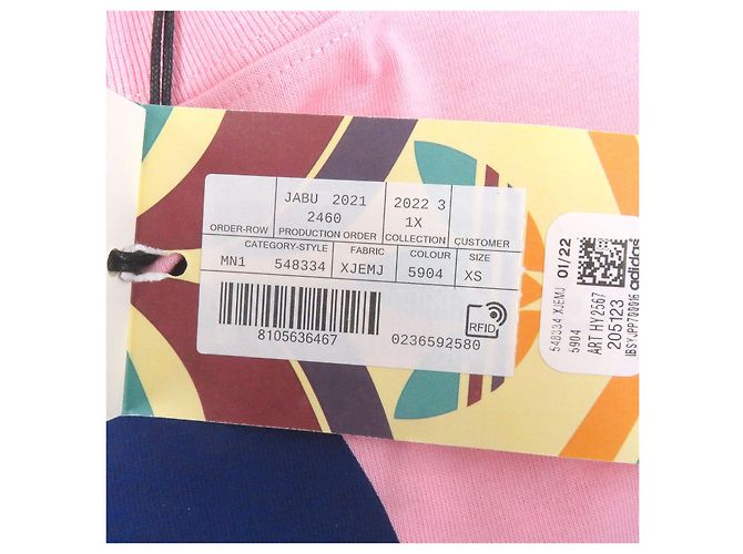 Camiseta de algodón con estampado del logo Trefoil Gucci×adidas Rosa - vista 11