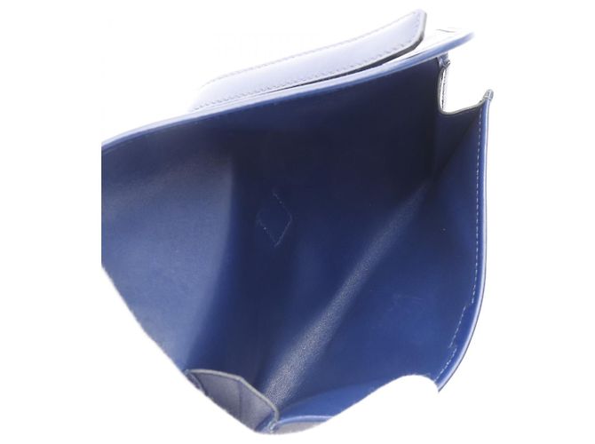 Borsa clutch Jige Duo in pelle box di Hermès Blu Blu navy - vista 6