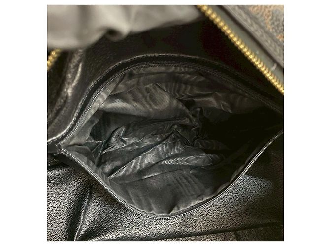 Céline Borsa Boston Celine Macadam Triomphe in pelle Marrone Nero - vista 11
