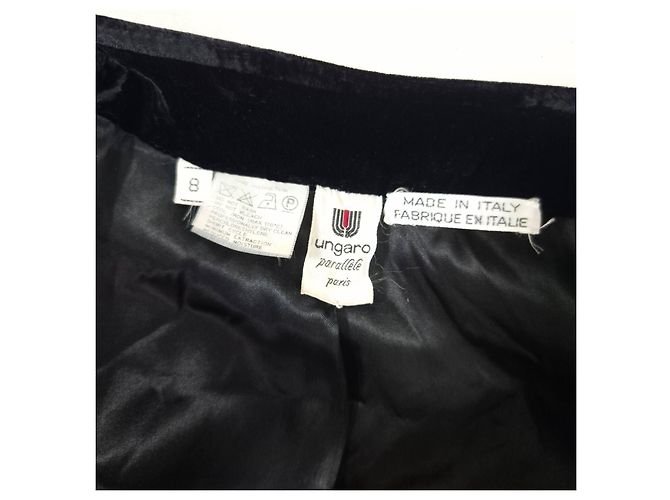 Emanuel Ungaro Ungaro Parallele Paris tailleur rosa in velluto vintage 1980s - vista 3