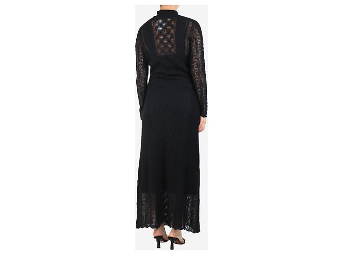 Ulla Johnson Vestido de punto de cuello alto en mezcla de alpaca negra - talla S Negro - vista 2
