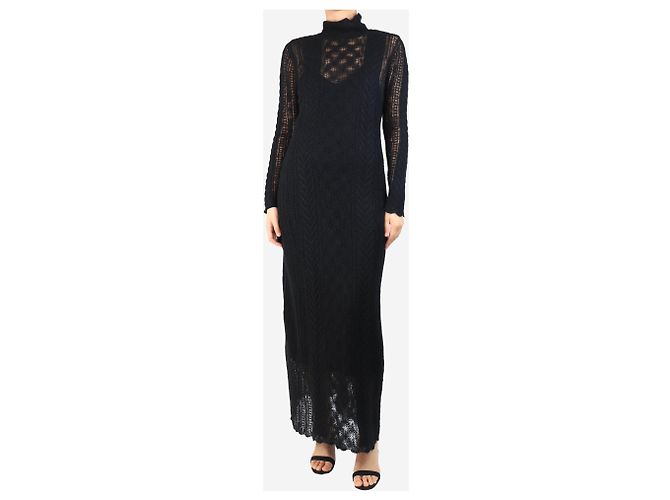 Ulla Johnson Vestido de punto de cuello alto en mezcla de alpaca negra - talla S Negro - vista 3