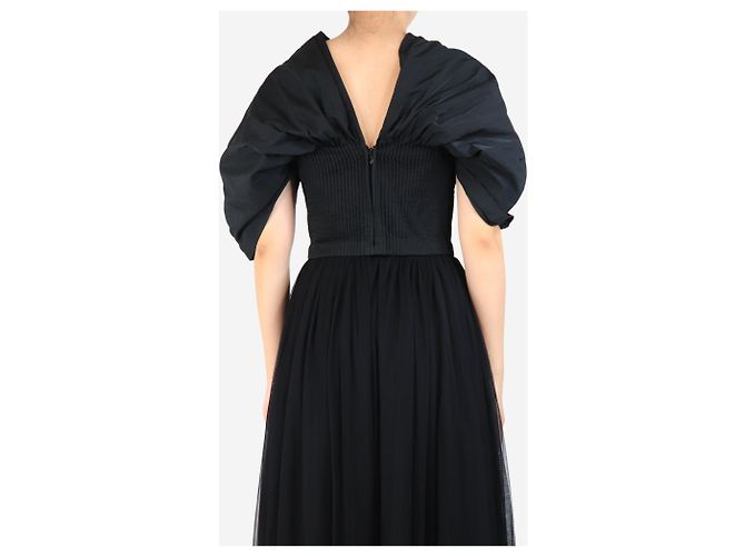 Jonathan Simkhai Black puffed sleeve crop top - size UK 8 - view 2