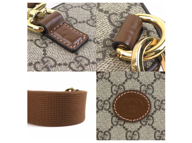 Borsa a tracolla Gucci GG Supreme in tela Marrone - vista 4