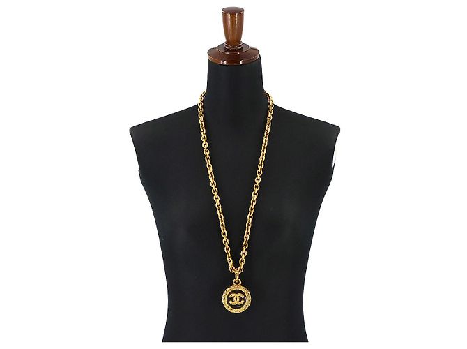 Chanel Halskette Lang Gold Metall Gold hardware - Ansicht 2