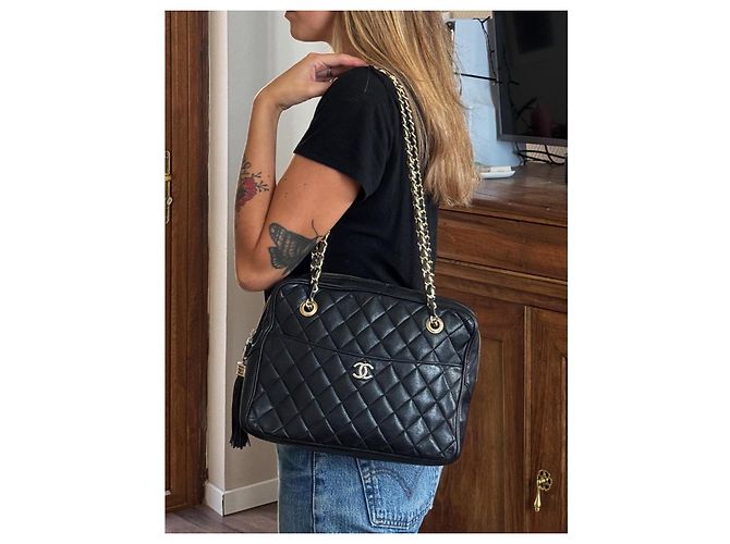 Camera Chanel Vintage Kamera Tasche Schwarz - Ansicht 3