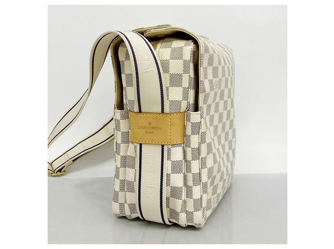 Borsa a Spalla Naviglio Damier Azur Louis Vuitton Bianco - vista 2