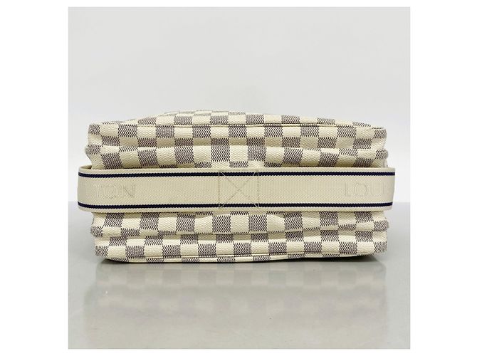 Borsa a Spalla Naviglio Damier Azur Louis Vuitton Bianco - vista 3