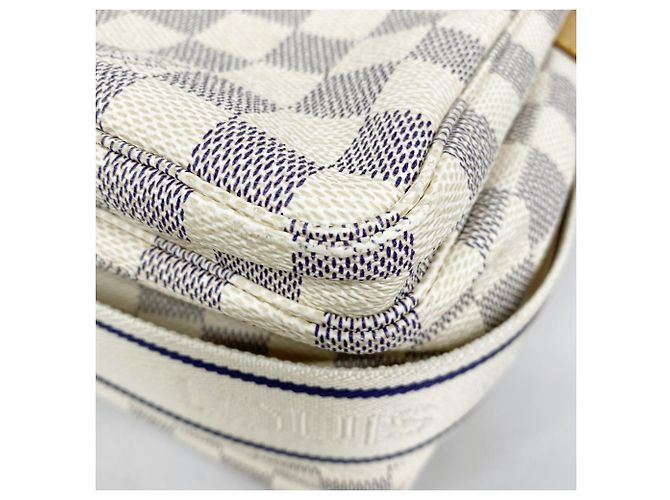 Borsa a Spalla Naviglio Damier Azur Louis Vuitton Bianco - vista 7