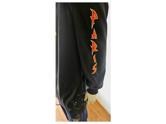T-shirt Balenciaga Nera Rock and Roll - vista 9