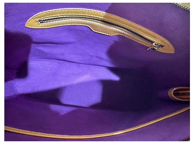 Lumineuse Borsa Lussac in pelle Epi gialla Louis Vuitton Giallo - vista 3