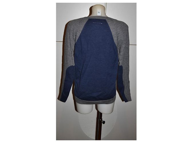 Mm6 Margiela Cardigan Blau und Grau aus Wolle - Ansicht 3