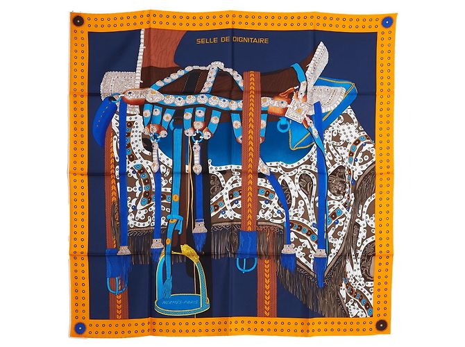 Bufanda Hermès Cuadrada 90 Silla de Dignatario 2018 Bufanda de Seda Twill Hermes Impecable Multicolor - vista 2