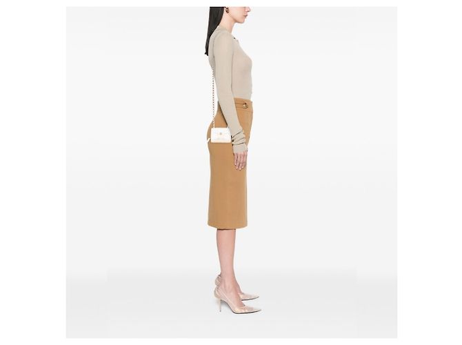 Mini billetera de cadena con cinta Coco Mark de Chanel Blanco - vista 10