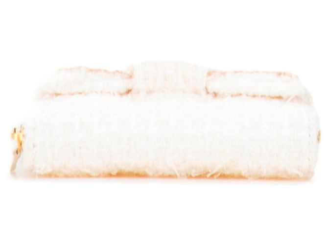 Mini billetera de cadena con cinta Coco Mark de Chanel Blanco - vista 3