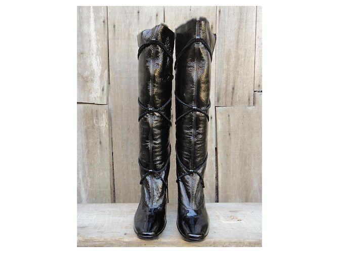 Botas Roger Vivier de cuero shearling barnizado negro Talla 41 - vista 7