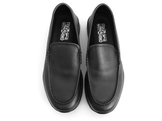 Salvatore Ferragamo Mocassini con Suola Moulded Ferragamo Nero - vista 2