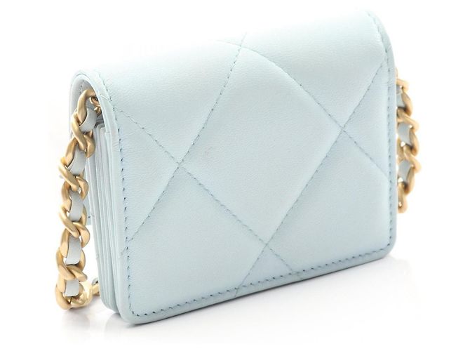 Borsa a Spalla Matelassé Chanel 19 Blu - vista 2