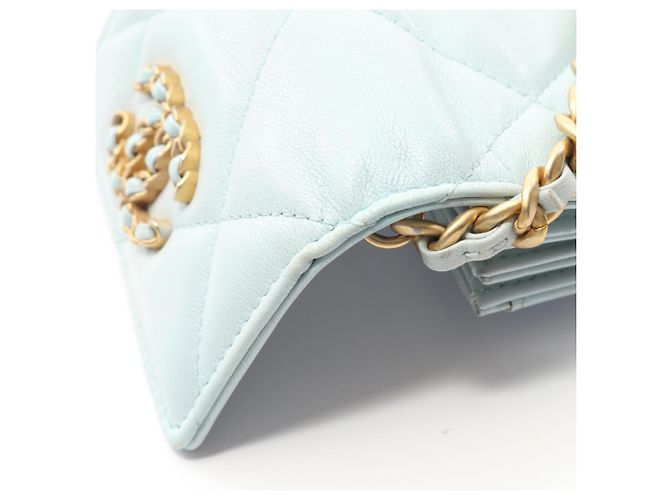 Borsa a Spalla Matelassé Chanel 19 Blu - vista 7