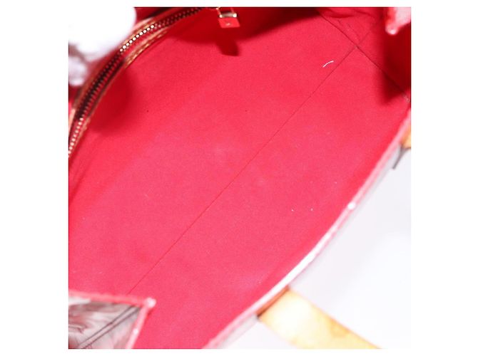 LOUIS VUITTON Monogram Vernis Reade PM Borsa a Mano Rossa M91088 LV Auth ep10876 Rosso - vista 11