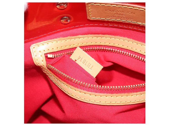 LOUIS VUITTON Monogram Vernis Reade PM Borsa a Mano Rossa M91088 LV Auth ep10876 Rosso - vista 12