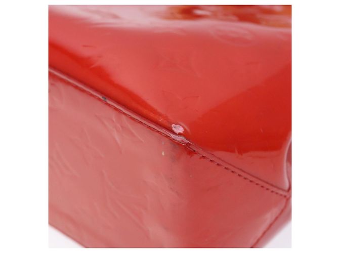 LOUIS VUITTON Monogram Vernis Reade PM Borsa a Mano Rossa M91088 LV Auth ep10876 Rosso - vista 16
