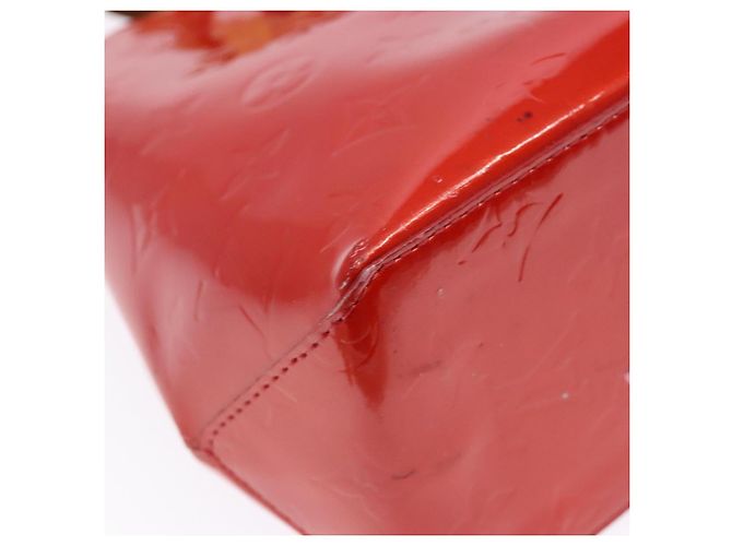 LOUIS VUITTON Monogram Vernis Reade PM Borsa a Mano Rossa M91088 LV Auth ep10876 Rosso - vista 17