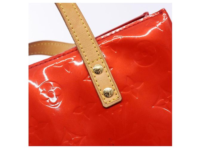 LOUIS VUITTON Monogram Vernis Reade PM Borsa a Mano Rossa M91088 LV Auth ep10876 Rosso - vista 18