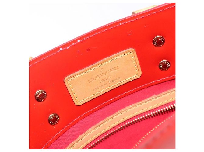 LOUIS VUITTON Monogram Vernis Reade PM Borsa a Mano Rossa M91088 LV Auth ep10876 Rosso - vista 19