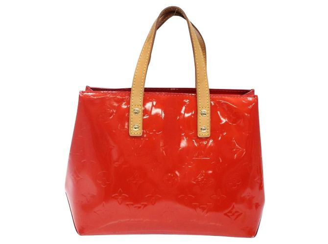 LOUIS VUITTON Monogram Vernis Reade PM Borsa a Mano Rossa M91088 LV Auth ep10876 Rosso - vista 2