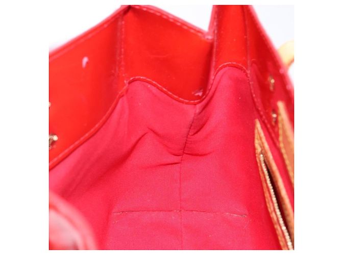 LOUIS VUITTON Monogram Vernis Reade PM Borsa a Mano Rossa M91088 LV Auth ep10876 Rosso - vista 21