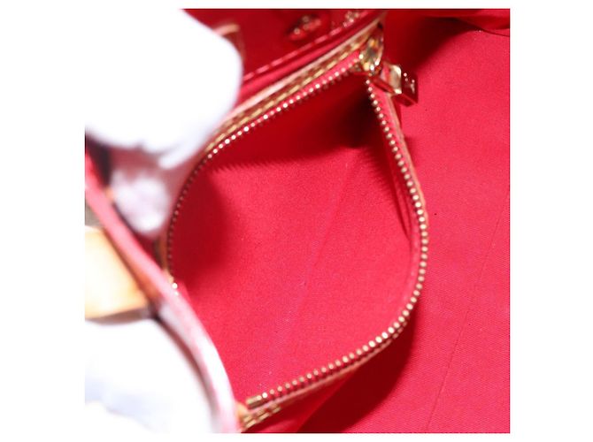 LOUIS VUITTON Monogram Vernis Reade PM Borsa a Mano Rossa M91088 LV Auth ep10876 Rosso - vista 22